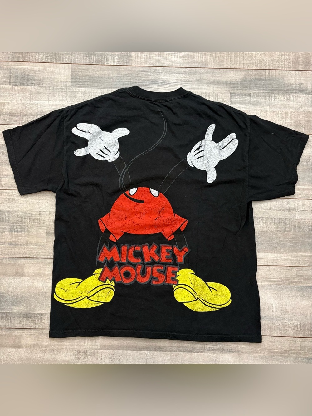 Disney Mickey Mouse Double Sided Shirt Head Back Disneyland Resort Hanes Size XL